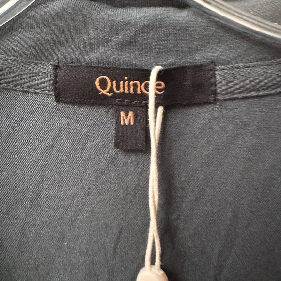 Quince Dark Olive Tencel Jersey Wrap Dress Midi - Picture 5 of 6